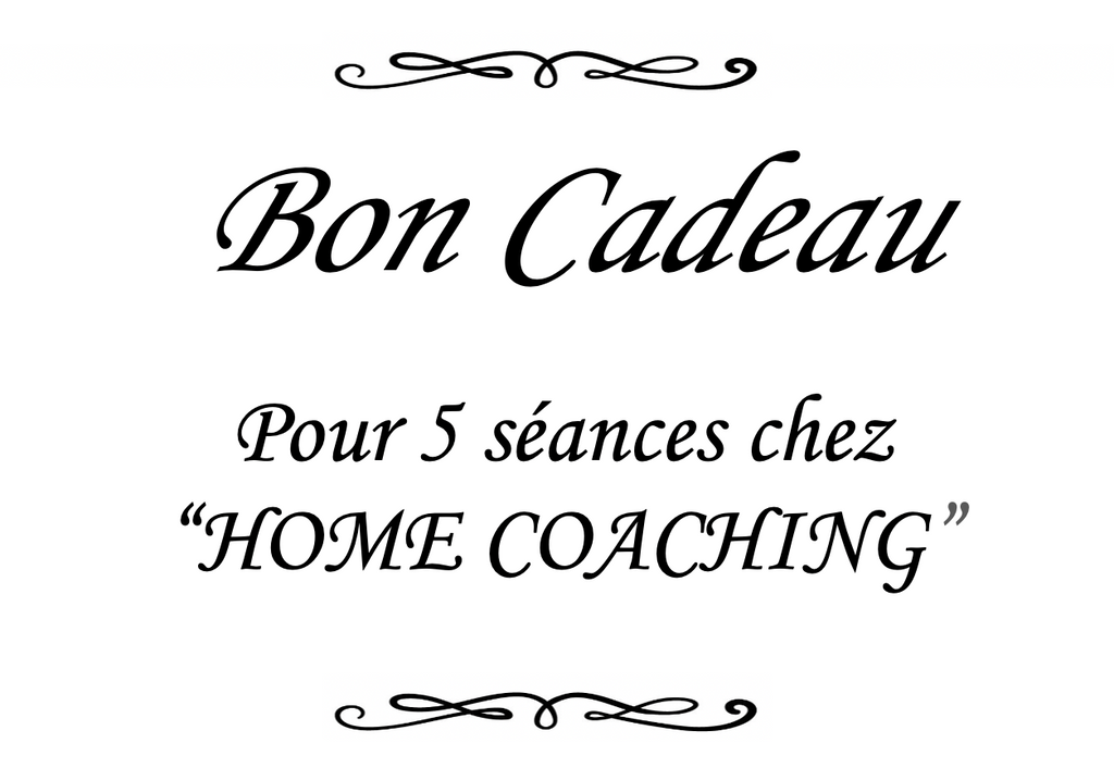 Homecoaching - Bon Cadeau - 5 séances